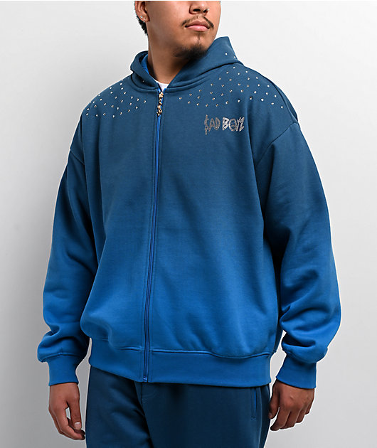 AD BOYZ by Junior H Angel Blue Rhinestone Zip Hoodie | Zumiez