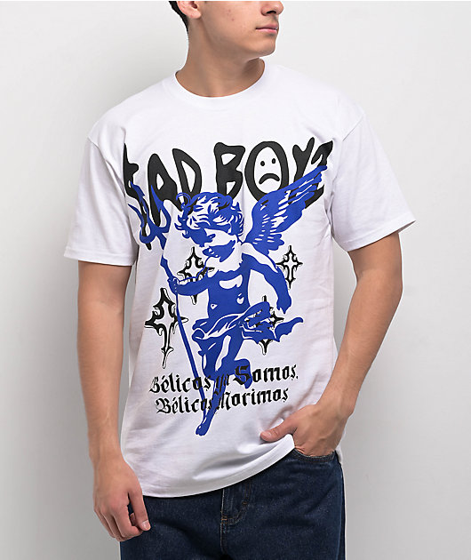 ●DNSR● Violent T-Shirt White 24SS SAD BOYZ by Junior H Belicos Morimos White T-Shirt | Zumiez
