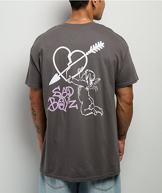 My Hair is Bad 『tours』 SAD BOYZ by Junior H Sad Starz Charcoal T-Shirt | Zumiez
