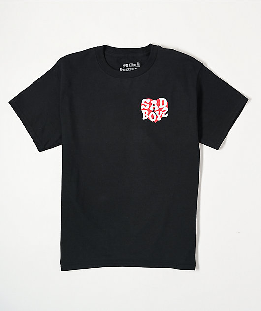 SAD BOYZ by Junior H Kids Heart Black T-Shirt | Zumiez