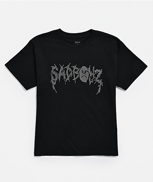 AD BOYZ by Junior H Kids Logo Rhinestone Black T-Shirt | Zumiez