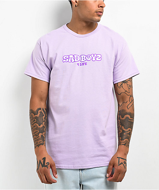 SAD BOYZ by Junior H Positiva Light Purple T-Shirt | Zumiez