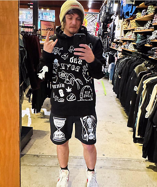 SAD BOYZ by Junior H RIP Love Black Hoodie | Zumiez