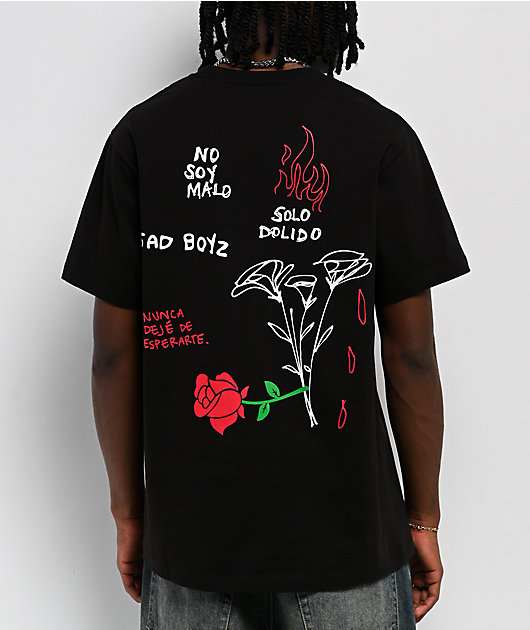 AD BOYZ by Junior H Roses Black T-Shirt | Zumiez