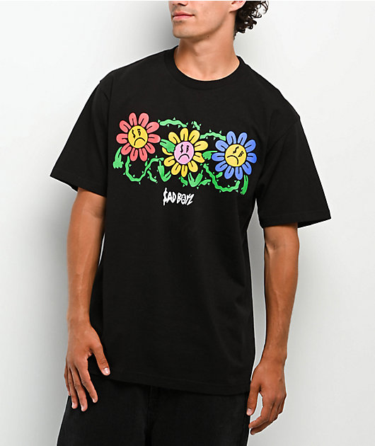 AD BOYZ by Junior H Three Daisies Black T-Shirt | Zumiez