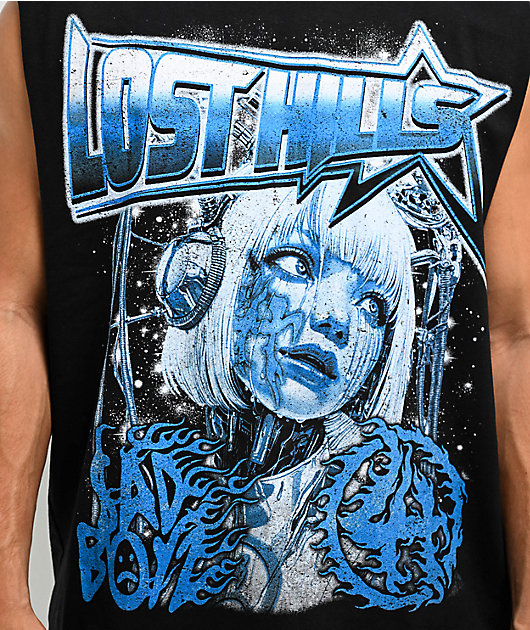 SAD BOYZ by Junior H X Lost Hills Future Black Tank Top | Zumiez