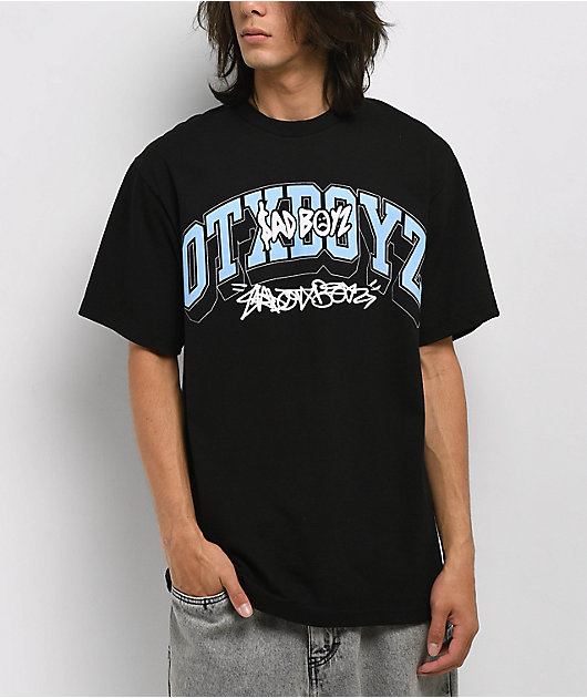 SAD tシャツ AD BOYZ by Junior H x OTXBOYZ Black T-Shirt | Zumiez