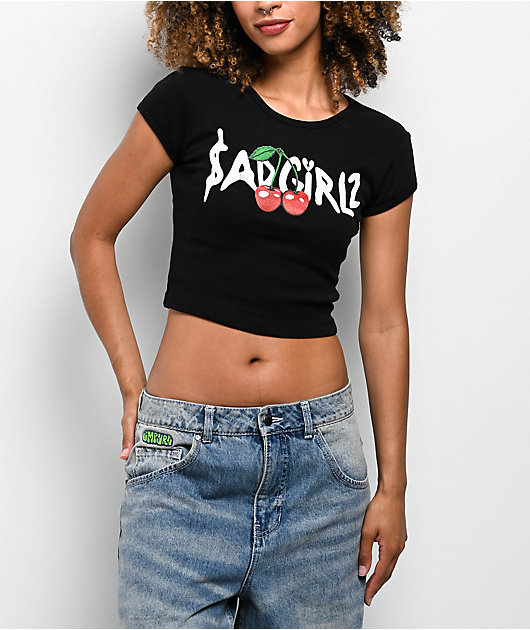 AD GIRLZ By Junior H Cherry Black T-Shirt | Zumiez