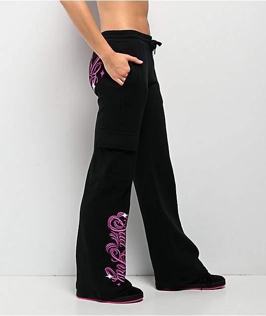AD GIRLZ By Junior H Don't Cry Black Cargo Sweatpants | Zumiez
