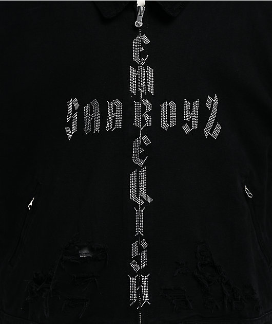 $AD BOYZ x Embellish Cross Black Work Jacket