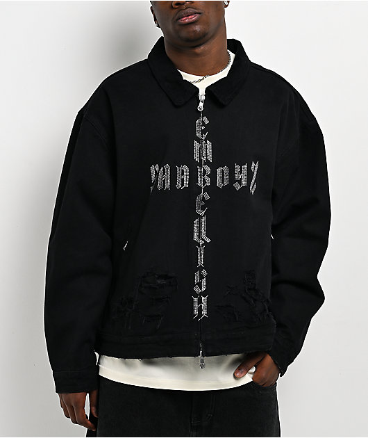 $AD BOYZ x Embellish Cross Black Work Jacket