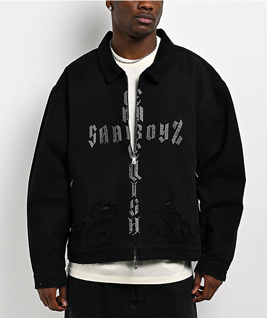 $AD BOYZ x Embellish Cross Black Work Jacket