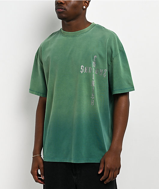 $AD BOYZ x Embellish Cross Green Wash T-Shirt