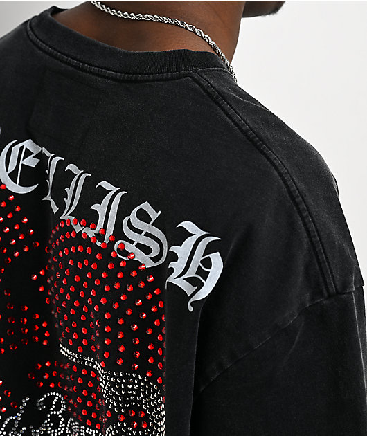 $AD BOYZ x Embellish Safety Heart Black Wash T-Shirt