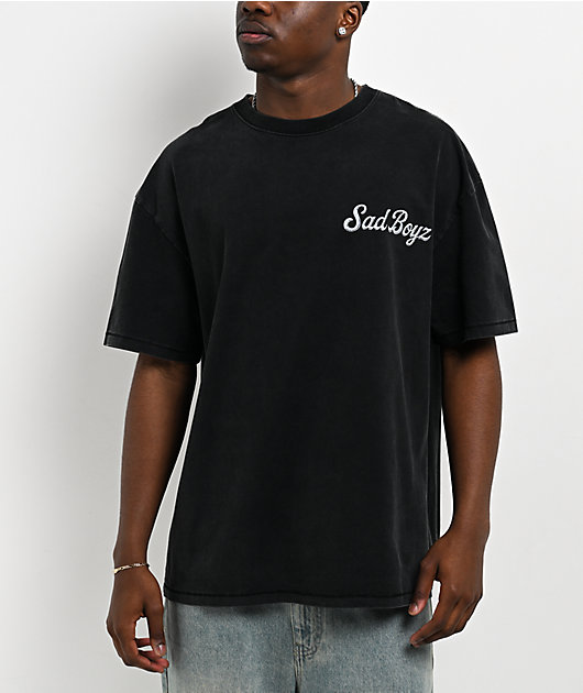 $AD BOYZ x Embellish Safety Heart Black Wash T-Shirt