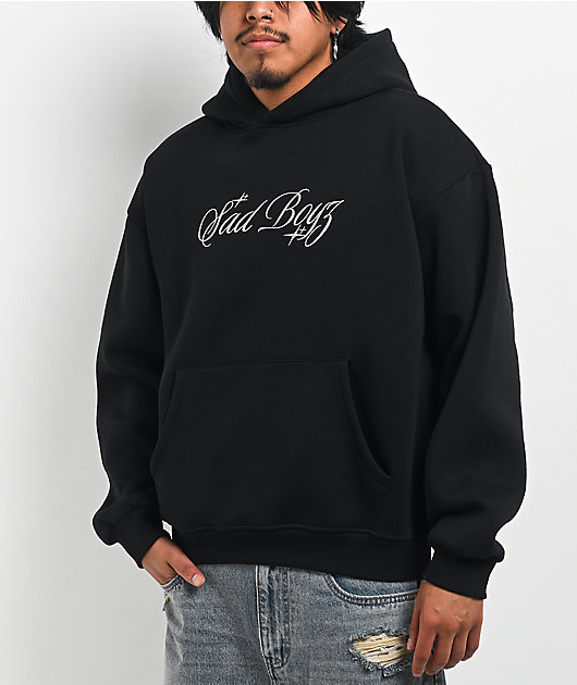 $AD BOYZ by Junior H 3M Embroidered Black Hoodie