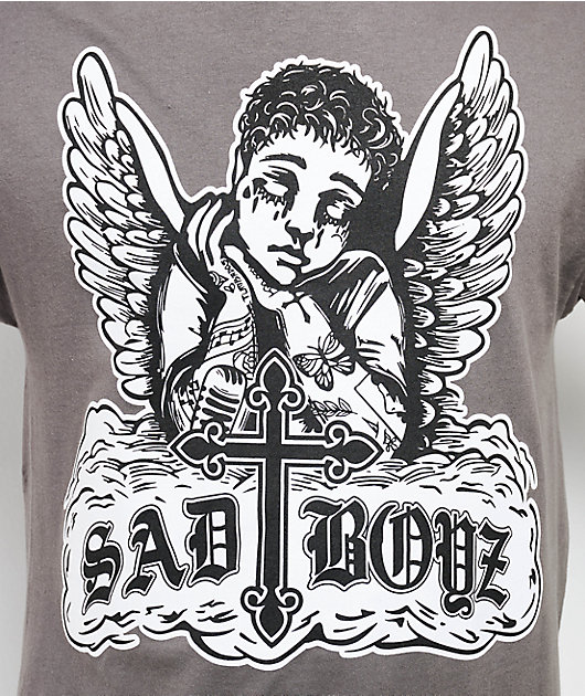 $AD BOYZ by Junior H Angel Armori Charcoal T-Shirt
