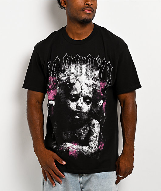 $AD BOYZ by Junior H Angel Stones Black T-Shirt