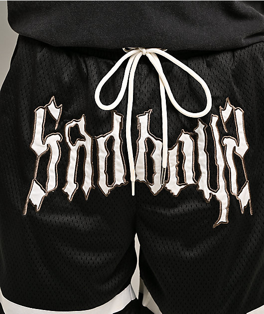 $AD BOYZ by Junior H Baller Black Mesh Shorts