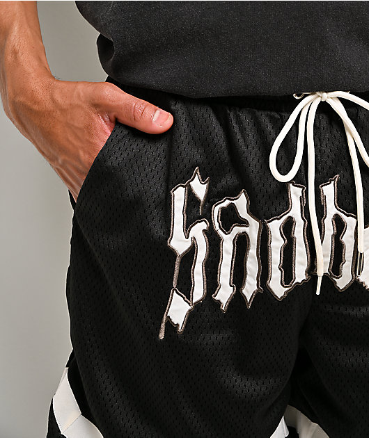 $AD BOYZ by Junior H Baller Black Mesh Shorts