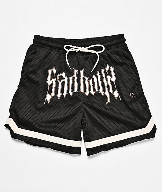 $AD BOYZ by Junior H Baller Black Mesh Shorts