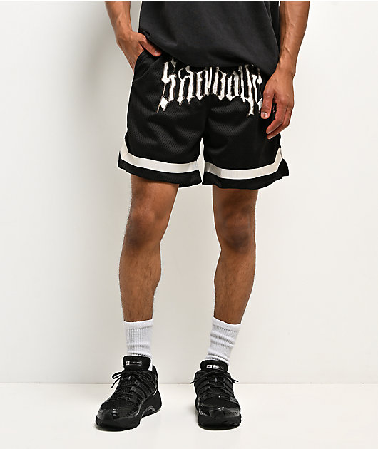 $AD BOYZ by Junior H Baller Black Mesh Shorts