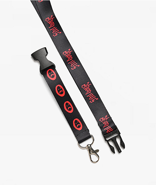 $AD BOYZ by Junior H Black & Red Lanyard