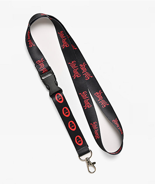 $AD BOYZ by Junior H Black & Red Lanyard