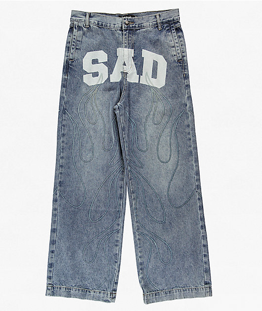 $AD BOYZ by Junior H Denim Blue Baggy Jeans