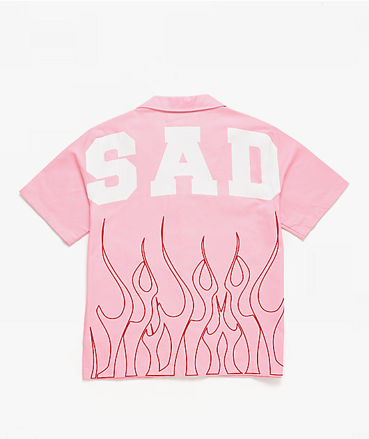 $AD BOYZ by Junior H Flames Poplin Pink Work Shirt