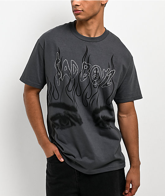 $AD BOYZ by Junior H Flames Stoes Grey T-Shirt