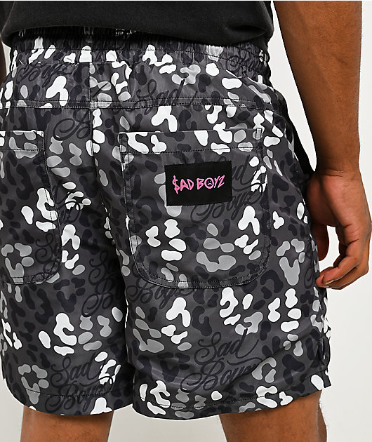 $AD BOYZ by Junior H Jungle Black Mesh Shorts