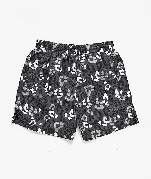 $AD BOYZ by Junior H Jungle Black Mesh Shorts