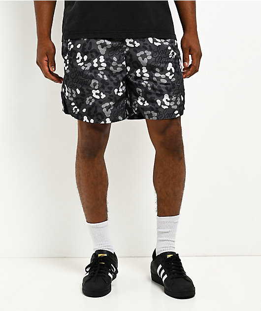 $AD BOYZ by Junior H Jungle Black Mesh Shorts