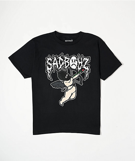 SAD BOYZ by Junior H Kids Arrow Black T-Shirt