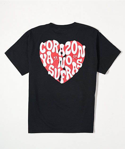 SAD BOYZ by Junior H Kids Heart Black T-Shirt