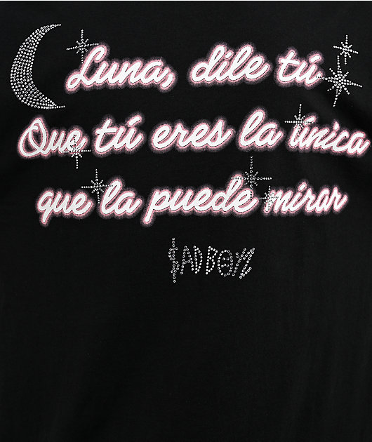 $AD BOYZ by Junior H Luna Rhinestone Black T-Shirt