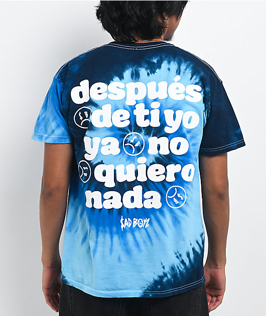 $AD BOYZ by Junior H No Queiro Nada Blue Tie Dye T-Shirt
