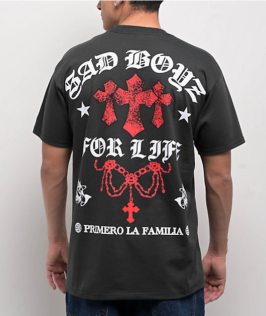SAD BOYZ by Junior H Primero Black Wash T-Shirt