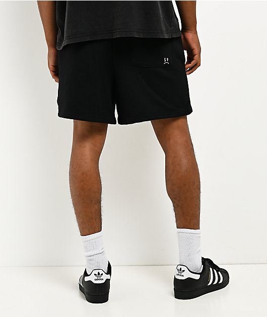 $AD BOYZ by Junior H Rhinestone Black Sweat Shorts