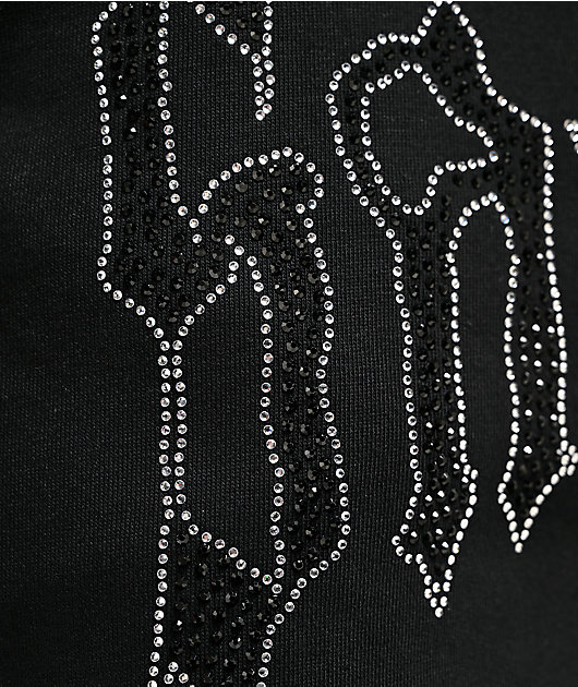 $AD BOYZ by Junior H Rhinestone Black Sweatpants