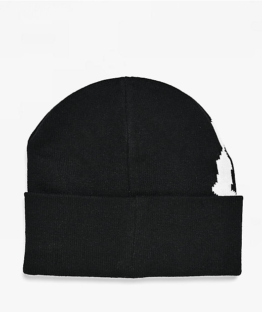 $AD BOYZ by Junior H Sad Face Black Beanie