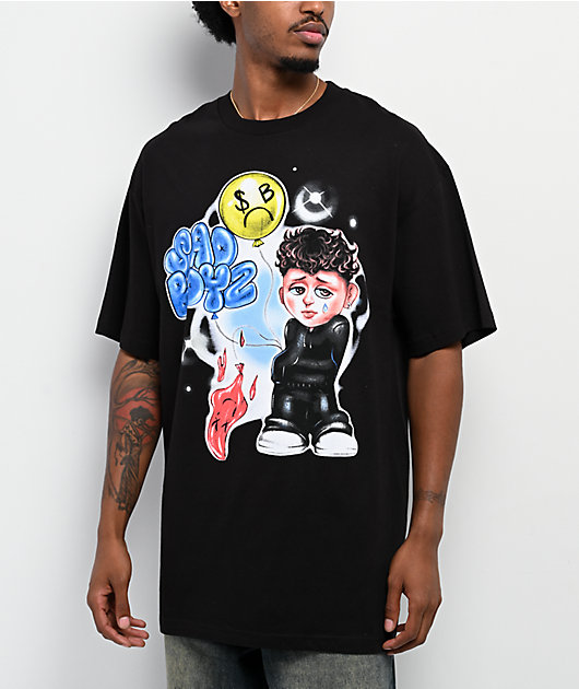 $AD BOYZ by Junior H Why So Sad Black T-Shirt