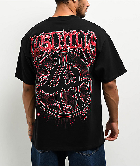 SAD BOYZ by Junior H X Lost Hills Barbed Wire Heart Black T-Shirt