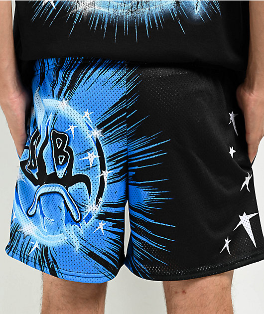 SAD BOYZ by Junior H X Lost Hills Nails Black Mesh Shorts