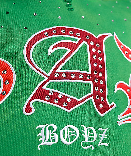 $AD BOYZ by Junior H x Embellish Old English Green Hoodie