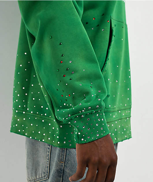 $AD BOYZ by Junior H x Embellish Old English Green Hoodie