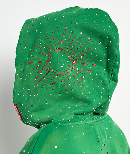 $AD BOYZ by Junior H x Embellish Old English Green Hoodie