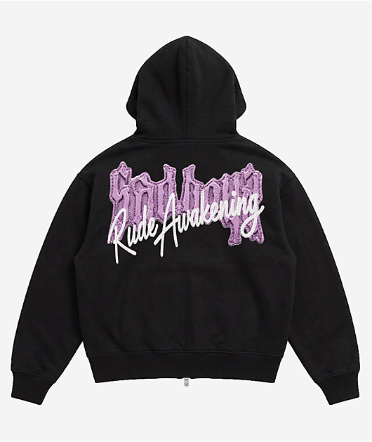 $AD BOYZ by Junior H x RUDE AWAKENINGS Black Zip Hoodie