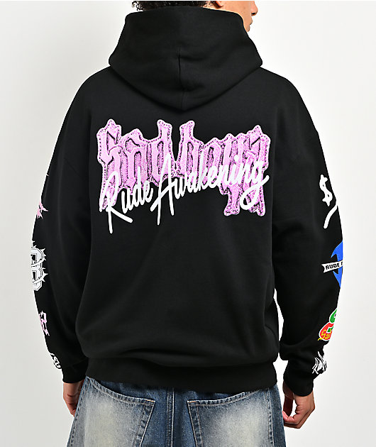 $AD BOYZ by Junior H x RUDE AWAKENINGS Black Zip Hoodie